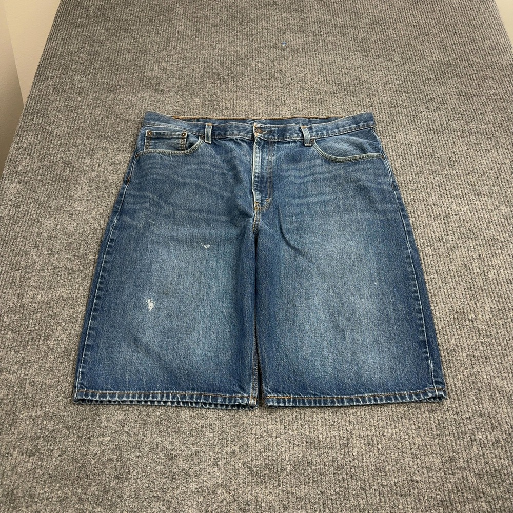 Levis Shorts Mens 40 Blue Cotton 569 Loose Fit Baggy Denim Skater Y2K Streetwear